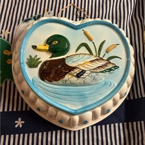 Vintage ceramic duck mold wall hanging